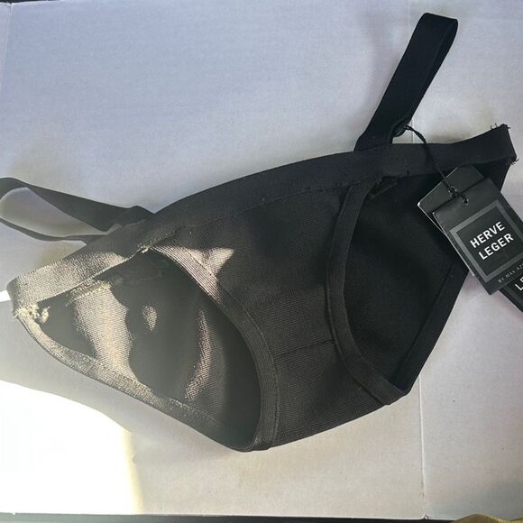 NWT Hervé Léger Surya Two Piece Bandage Swimsuit Bikini Set in Black Size Small - Picture 7 of 9